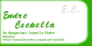 endre csepella business card